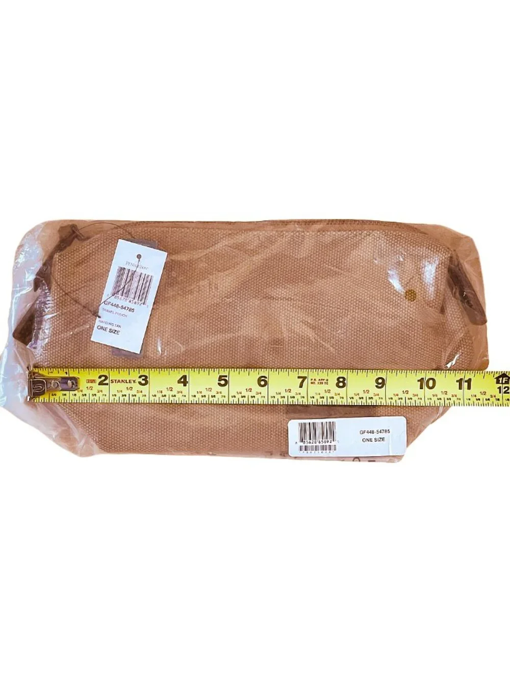 Pendleton Harding Travel Pouch Highland Peak Tan Canvas Wool Zip Bag NWT